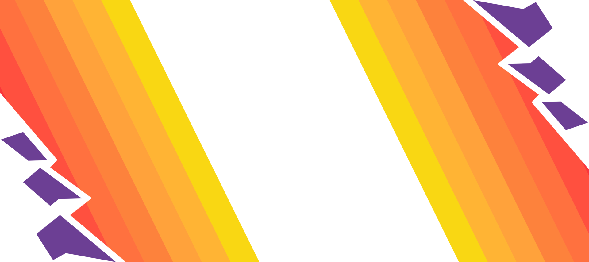 yellow orange stripes diagonal web banner transparent png