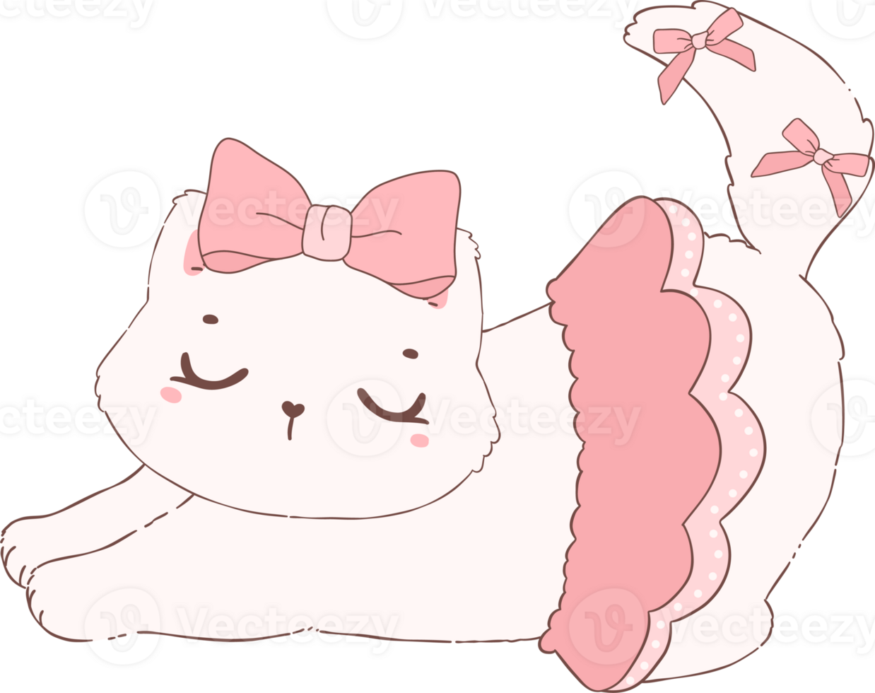 cute coquette cat 36283490 PNG