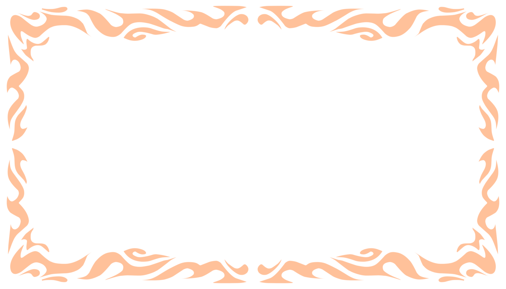 orange frame with a border on a transparent background png