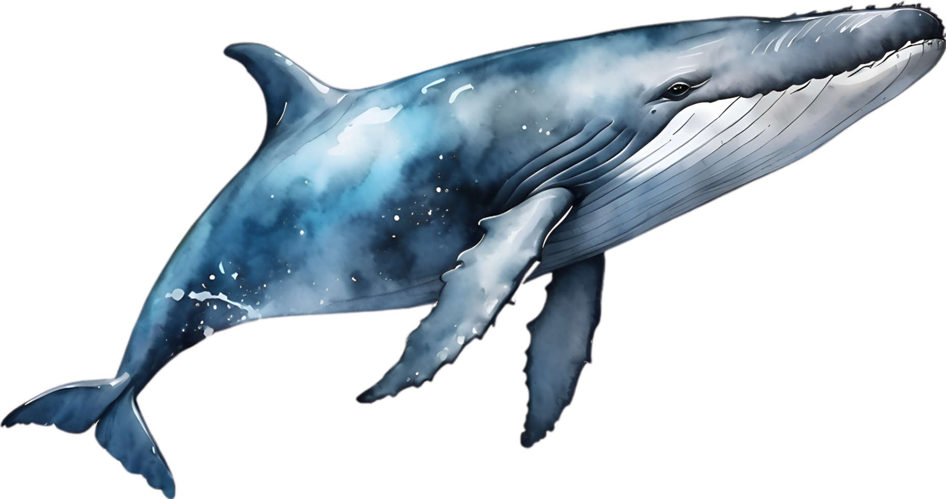 AI generated A whale soaring in the air. Ai-Generated png