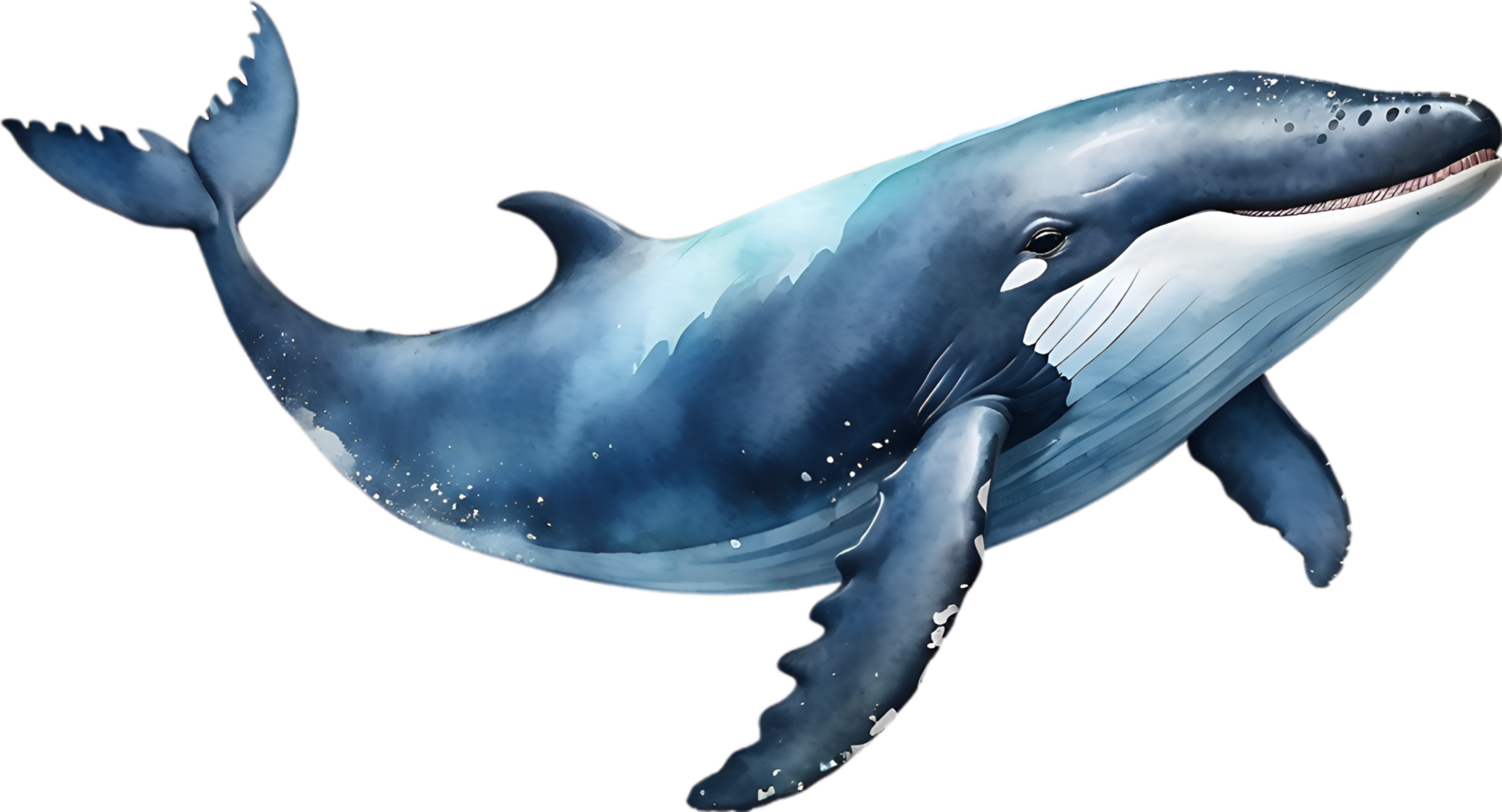 AI generated A whale soaring in the air. Ai-Generated png