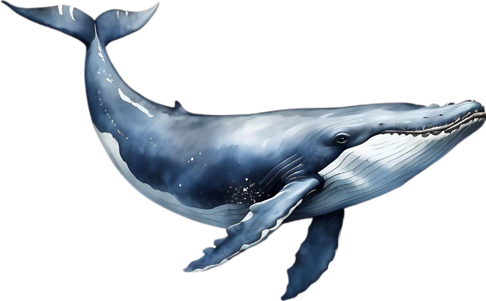 AI generated A whale soaring in the air. Ai-Generated png