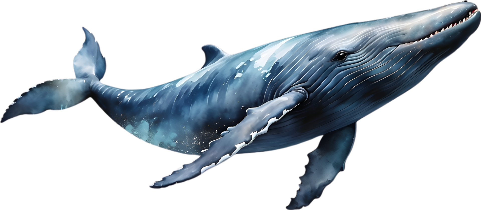 AI generated A whale soaring in the air. Ai-Generated png