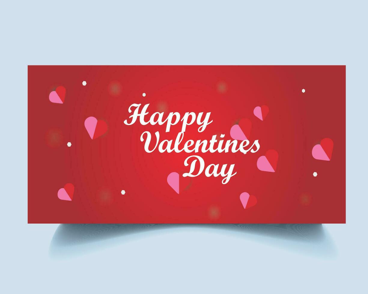 Happy Valentines day banner vector