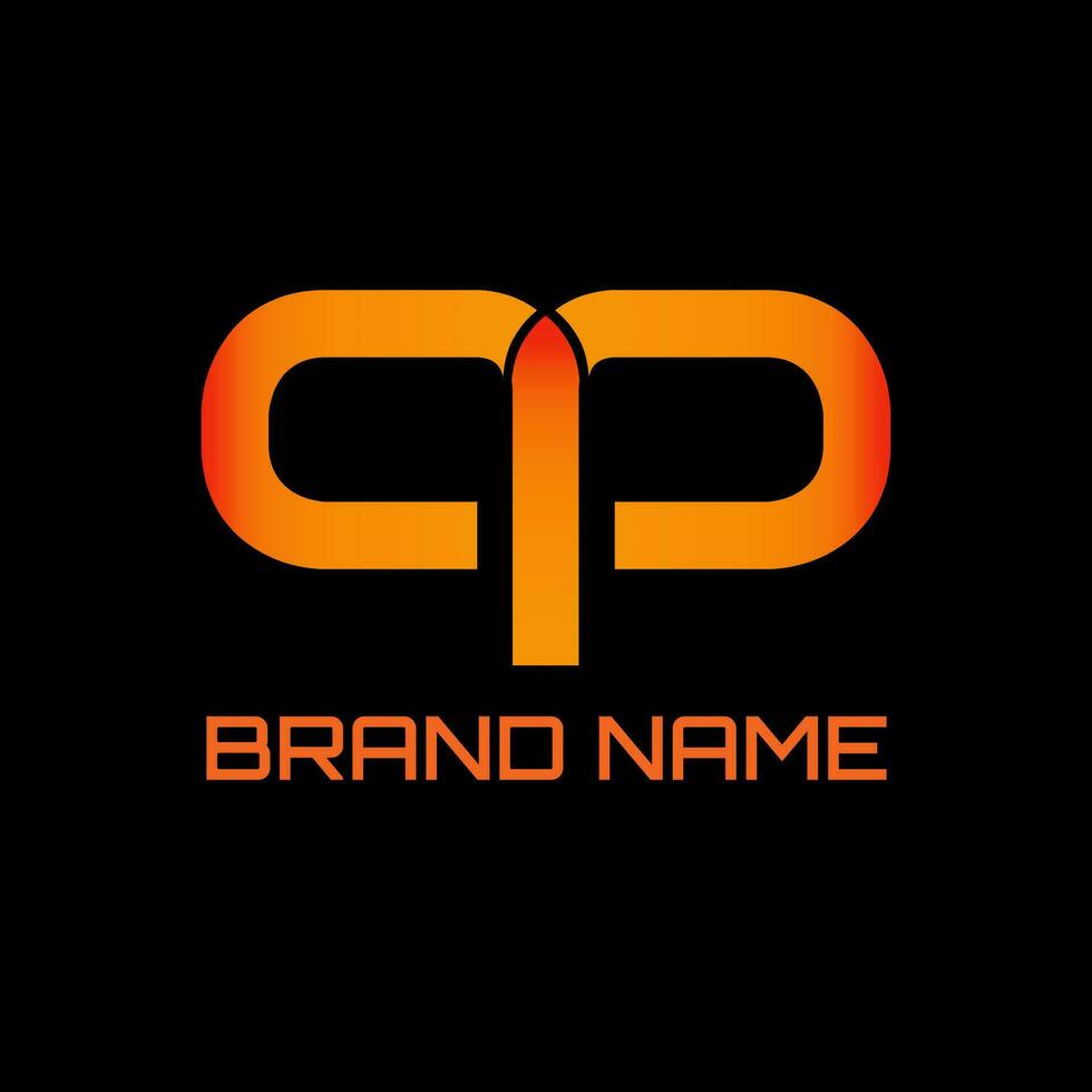 PP, PIP, initial letter logo design vector