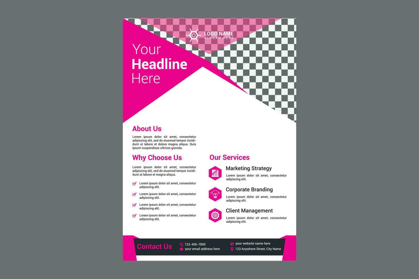Set of Annual report or business flyer template design vector