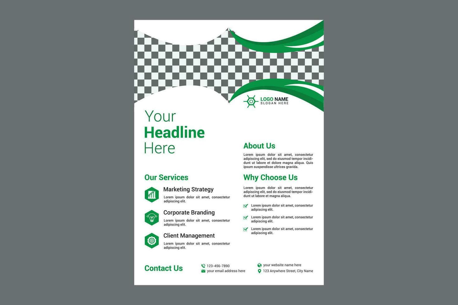 Set of Annual report or business flyer template design vector