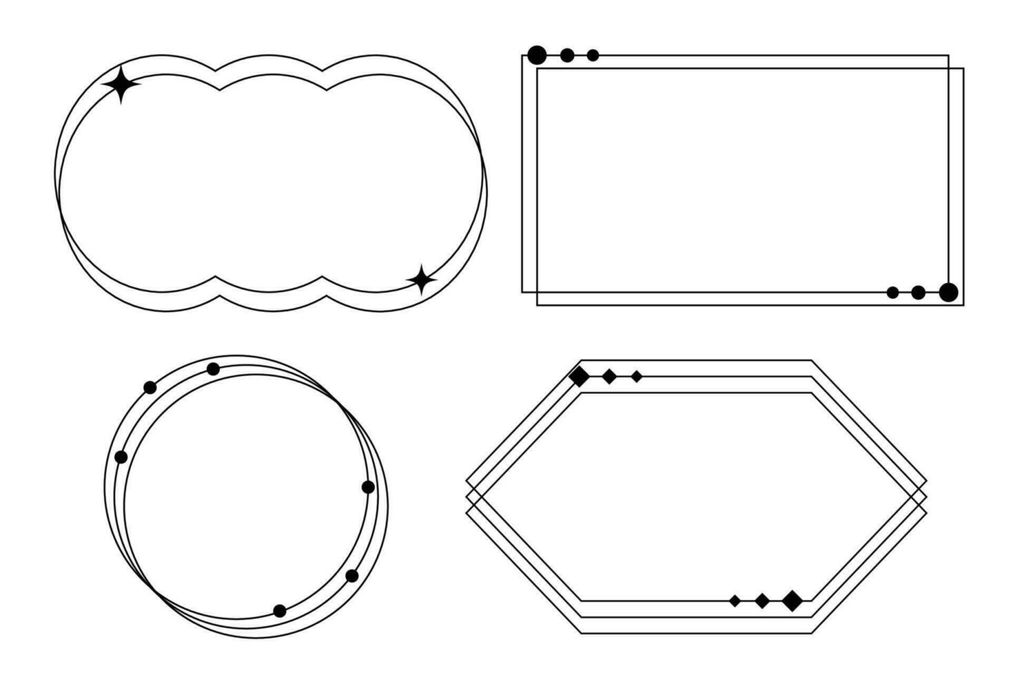 minimalista marco para elemento y ilustración vector