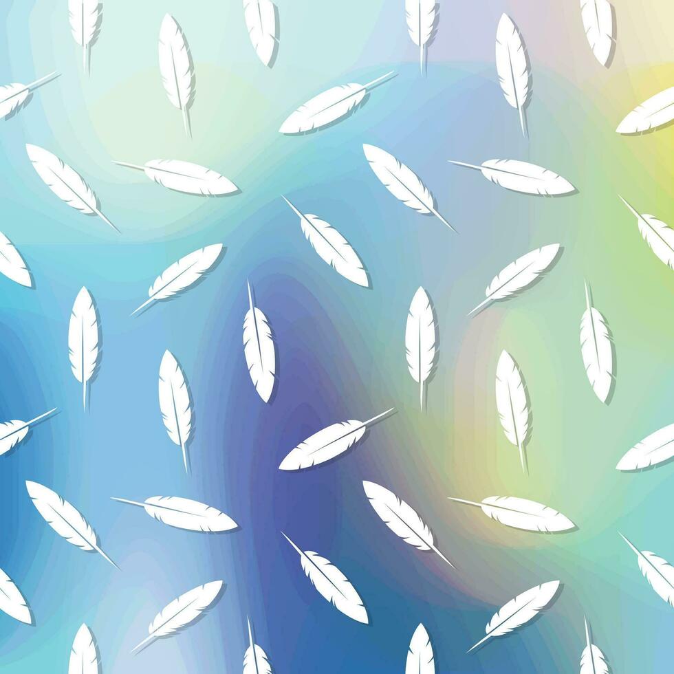 Birds White feather decorative background vector