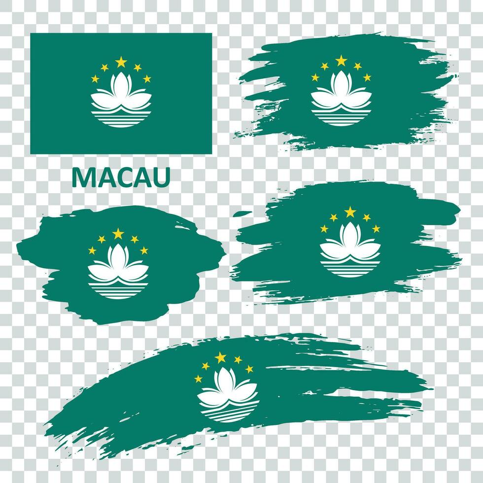 conjunto de vector banderas de Macao