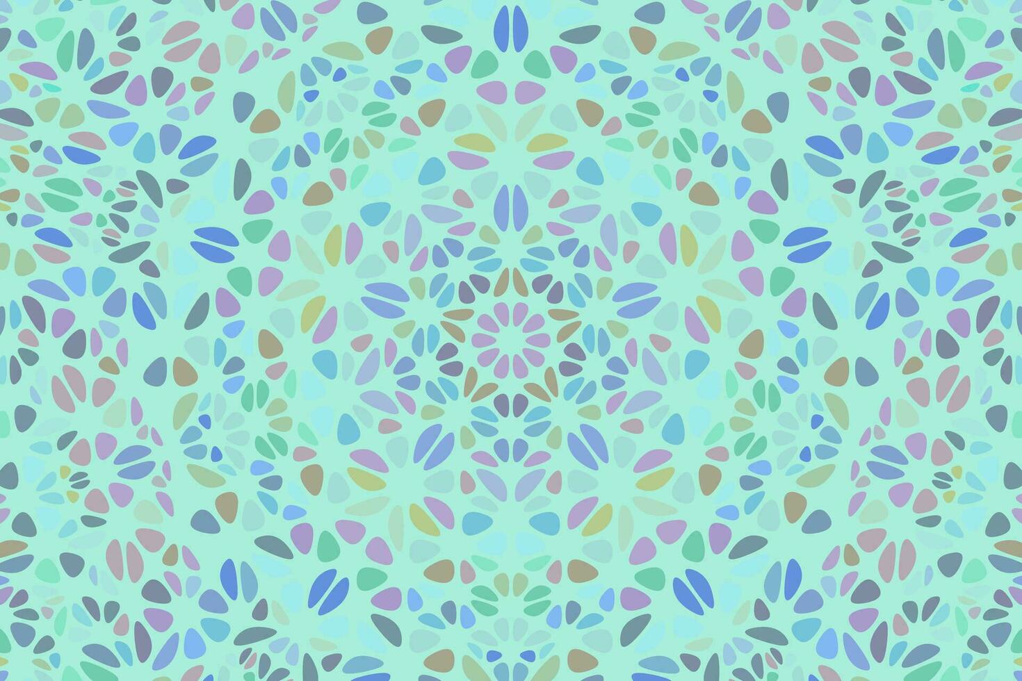 Dynamic abstract geometrical circular floral pattern background vector