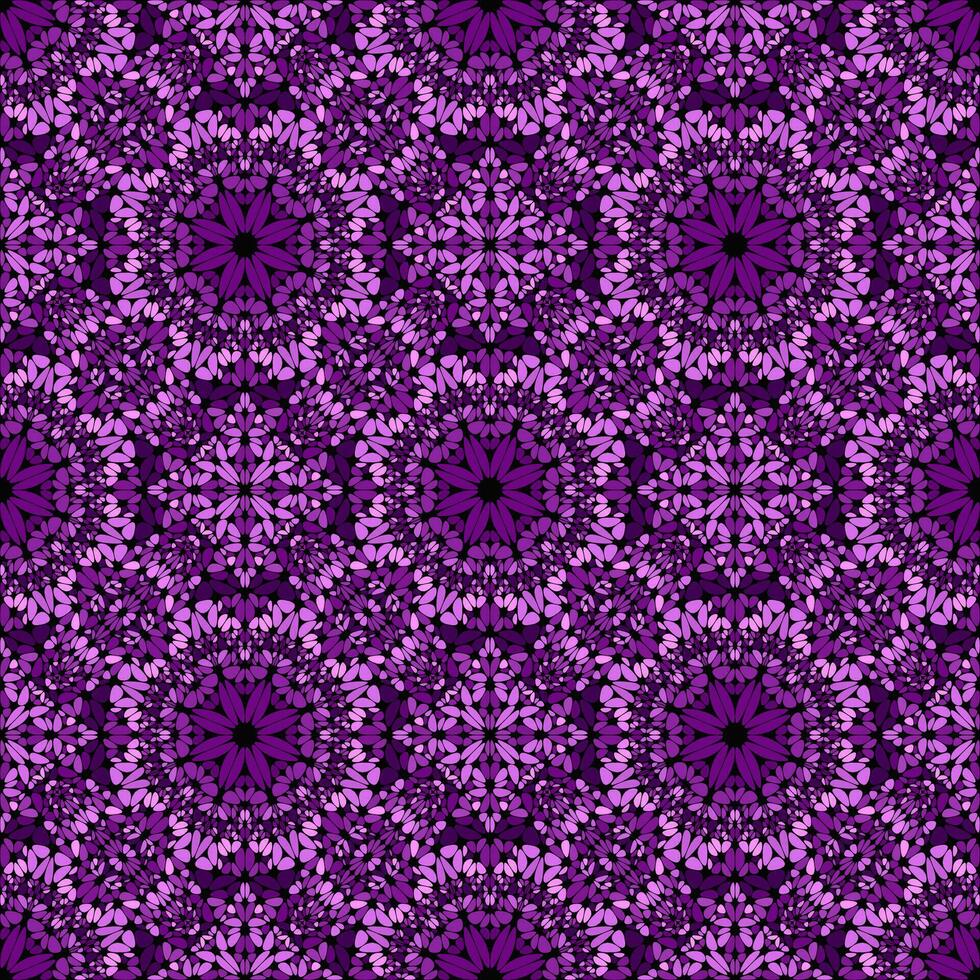Bohemian purple abstract stone ethno pattern design - dark violet kaleidoscope geometrical oriental seamless vector background