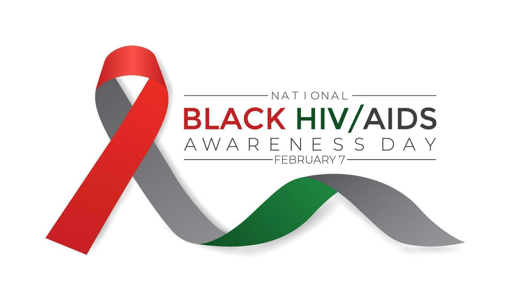 National black HIVAIDS awareness day.  flyer design. flat illustration. Banner, poster, card, background design. vector illustrator.