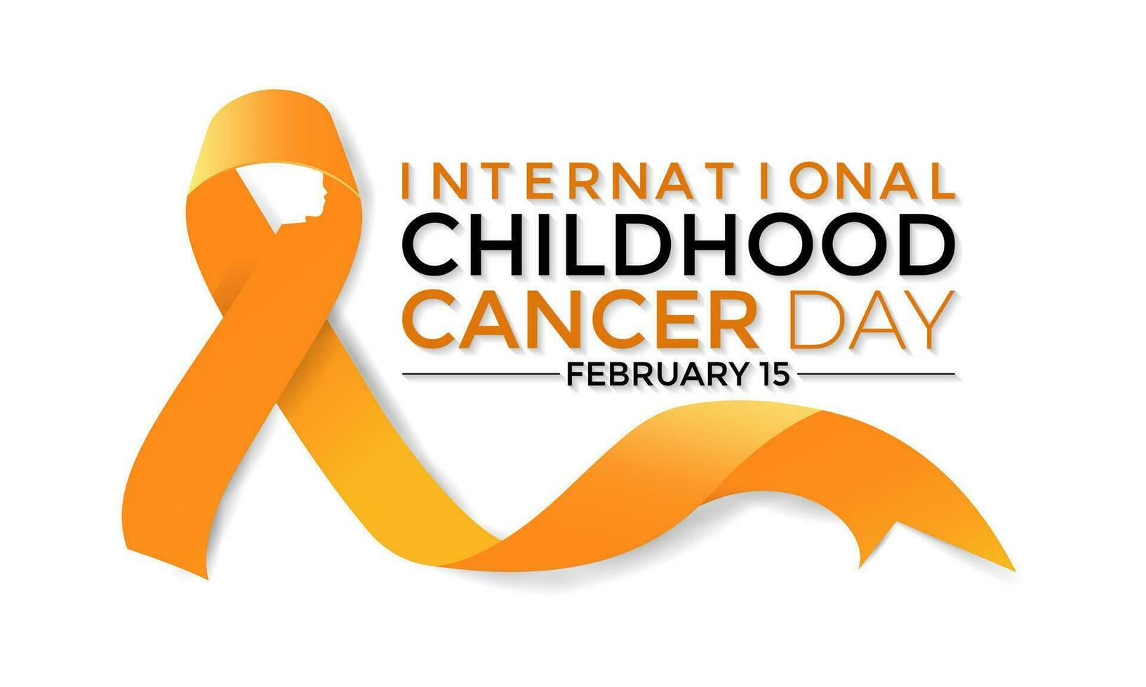 International Childhood Cancer day is observed every year on February 15. Health Awareness of children. Vector Illustration .