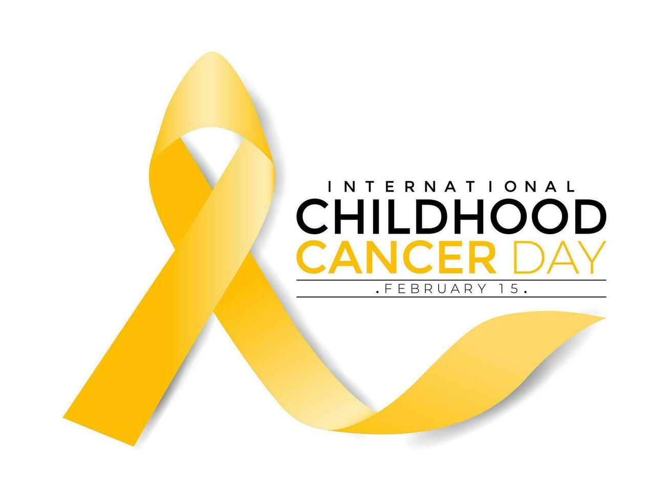 International Childhood Cancer day is observed every year on February 15. Health Awareness of children. Vector Illustration .
