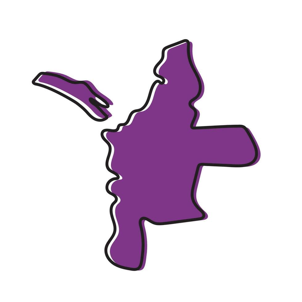 Mannar district of Sri lanka vector map illustration.