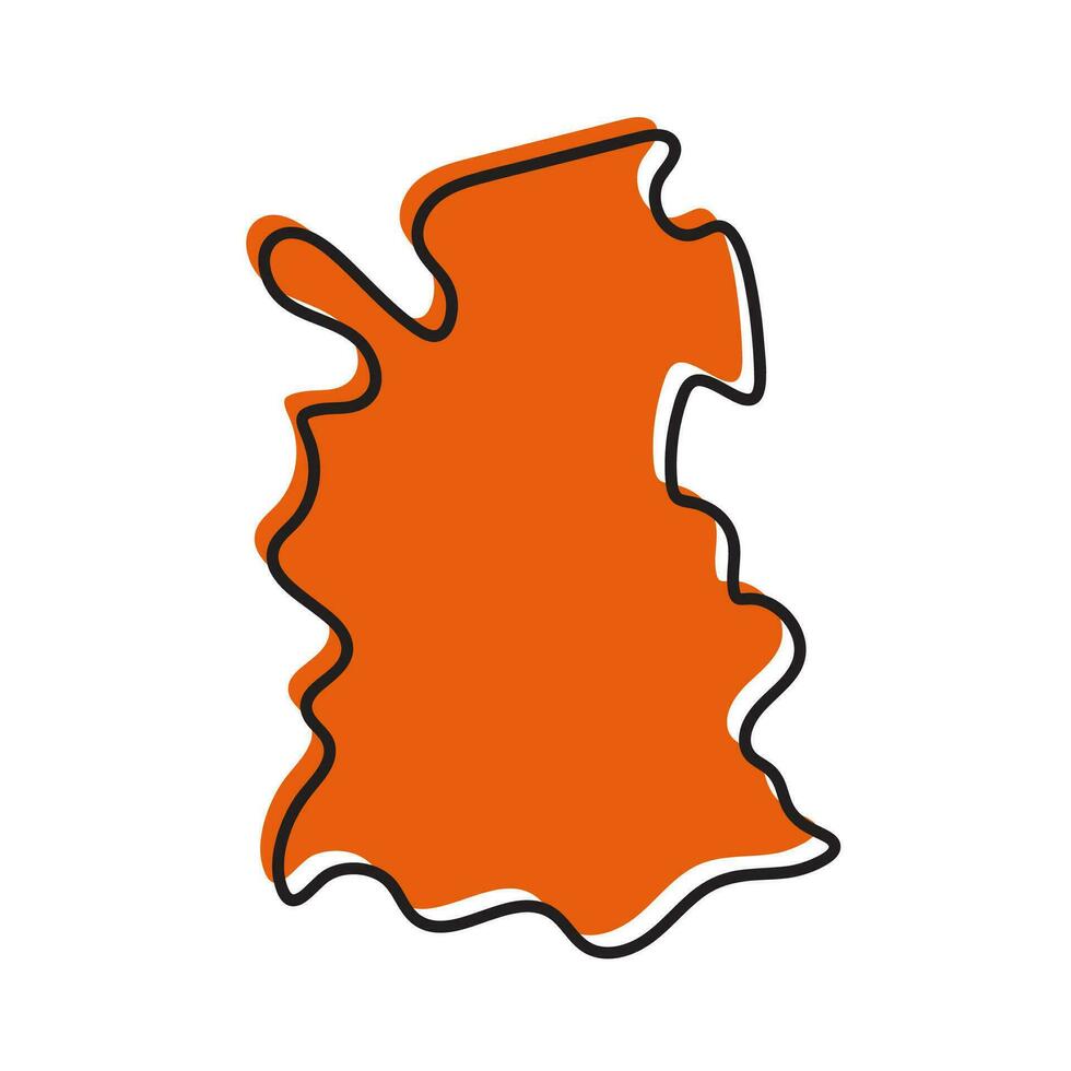 Matara district of Sri lanka vector map illustration.