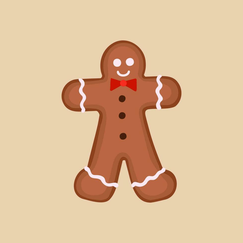 ginger boy cookies. Illustration for printing, backgrounds, covers and packaging. Image can be used for greeting cards, posters, stickers and textile. Isolated on white background. vector
