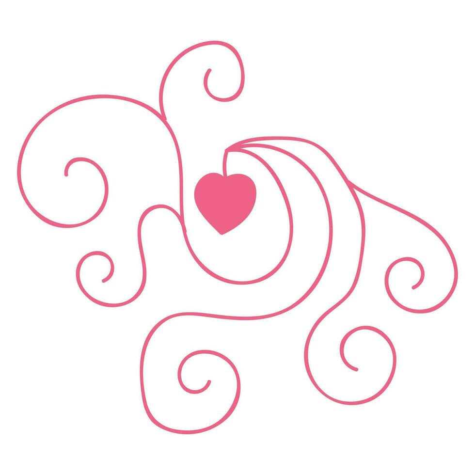 Elegant decoration with hearts for Valentines Day. Vector illustration. Vector illustration