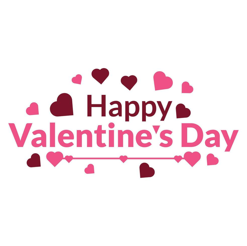 Happy Valentines day logo design vector template. Happy Valentines day. Lettering