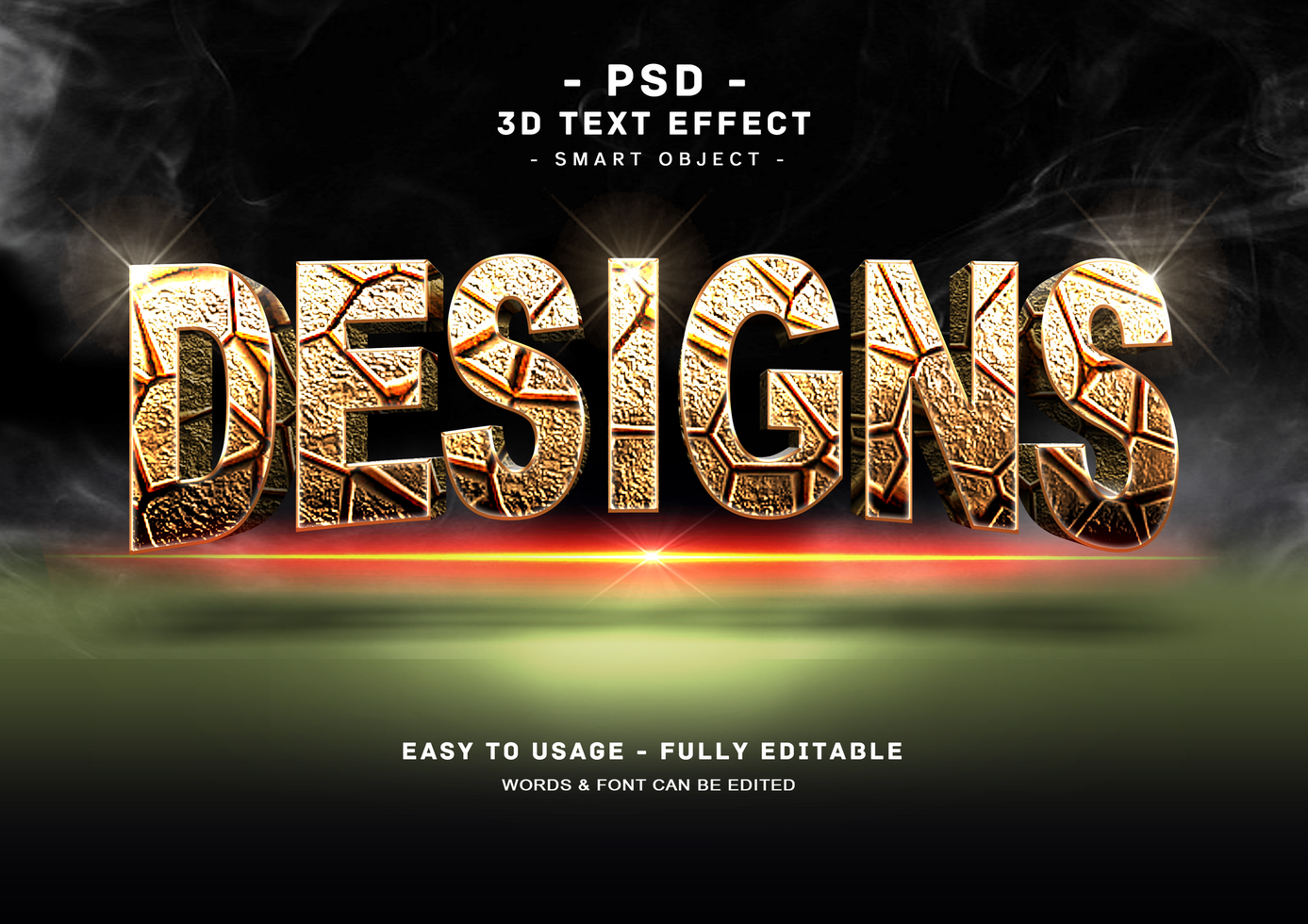 Designs 3d Spider Text Style Effect psd