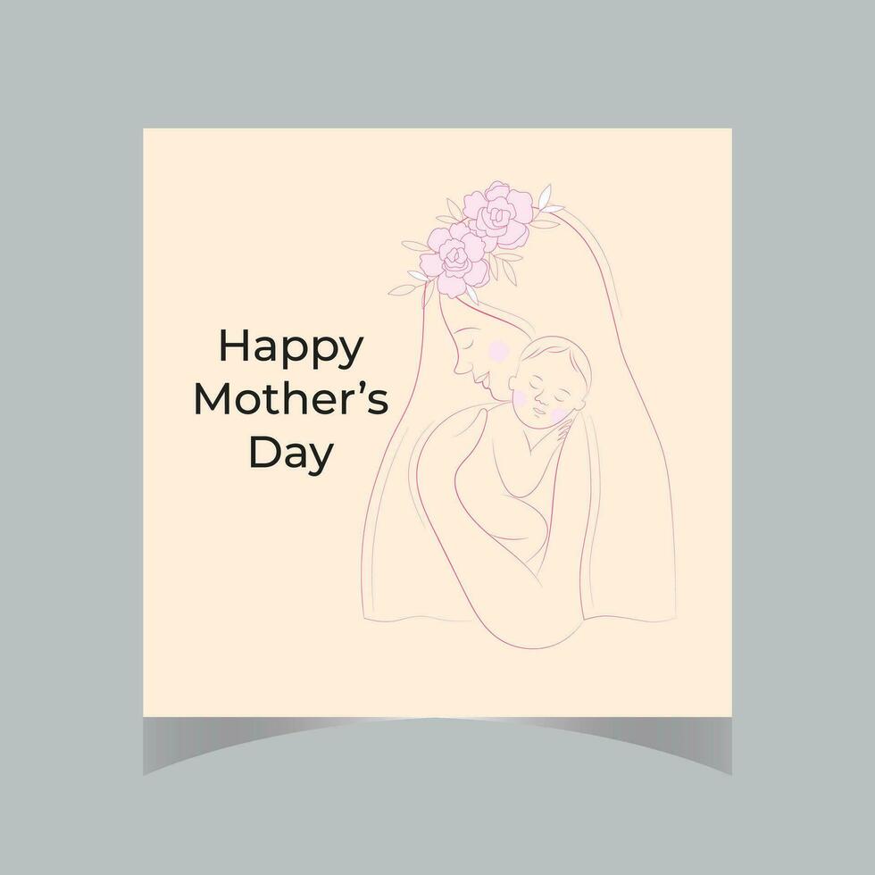 letras del día de la madre feliz. Ilustración de vector de caligrafía hecha a mano. tarjeta del dia de la madre con corazon