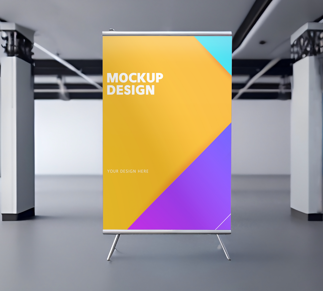 AI generated billboard mockup design psd