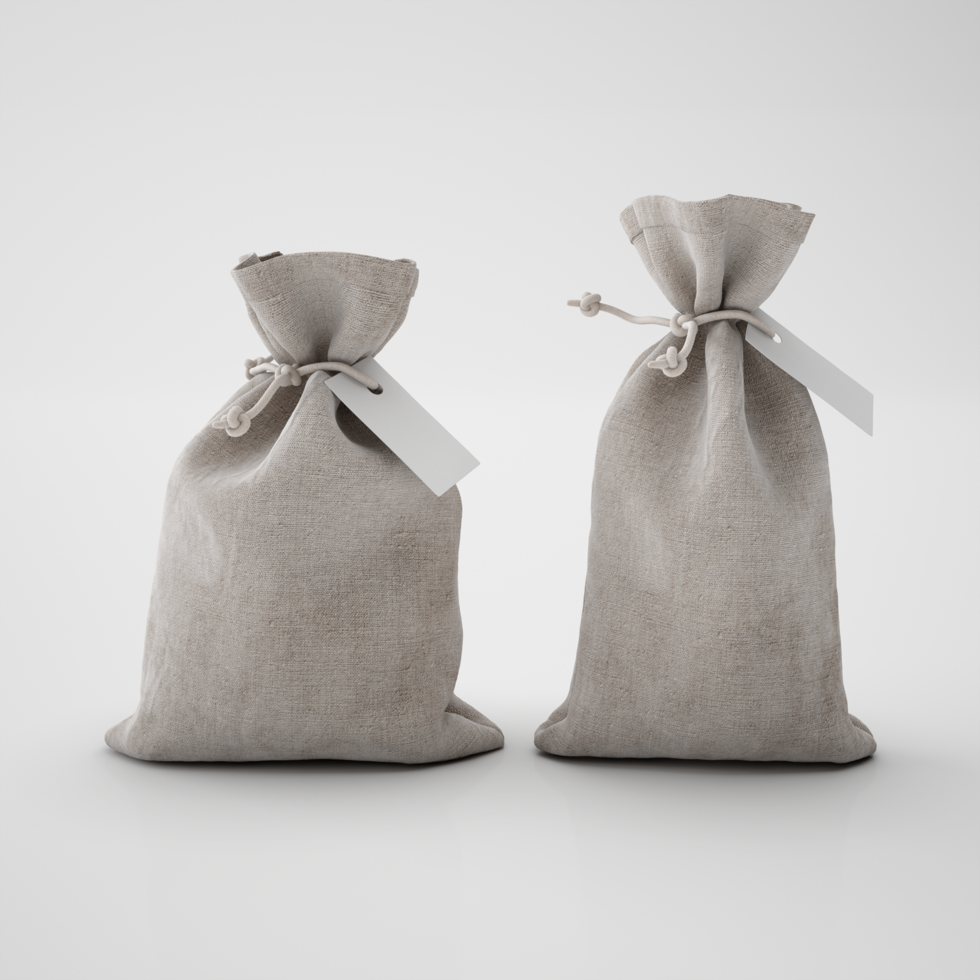 Sack bag isolated on white background psd