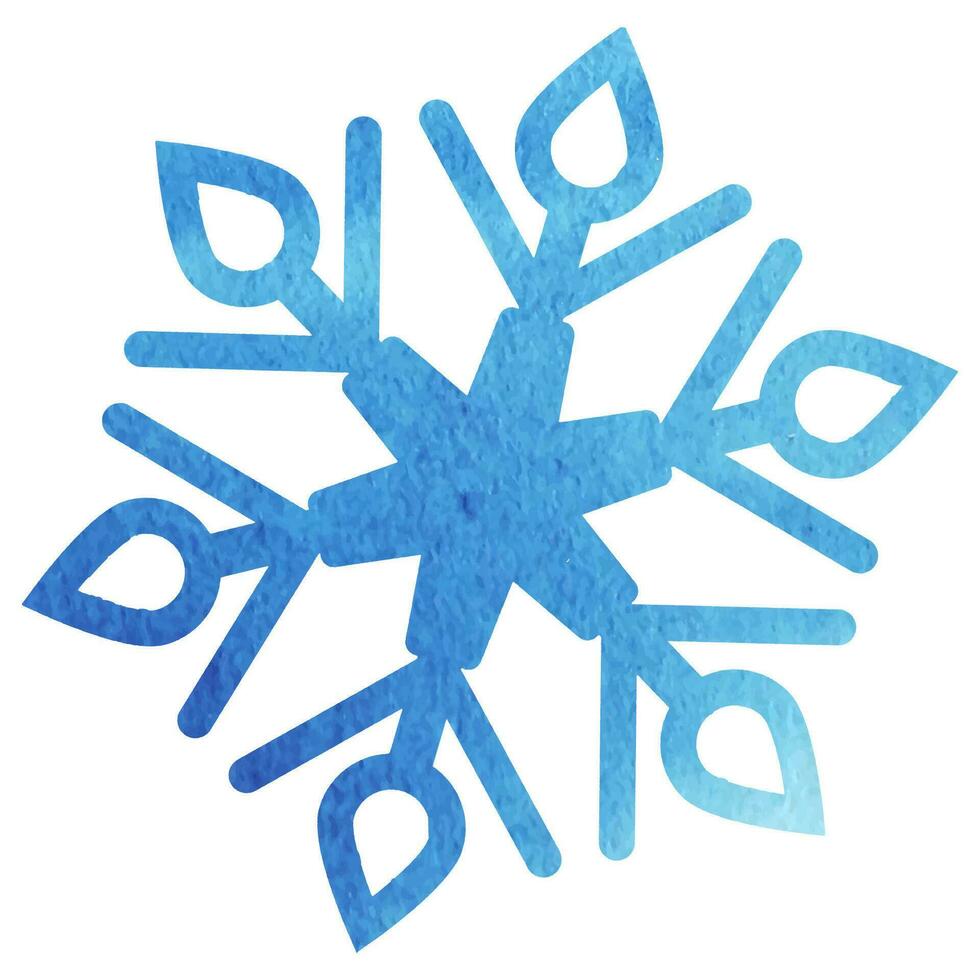 blue Snowflake Icon. Winter background vector