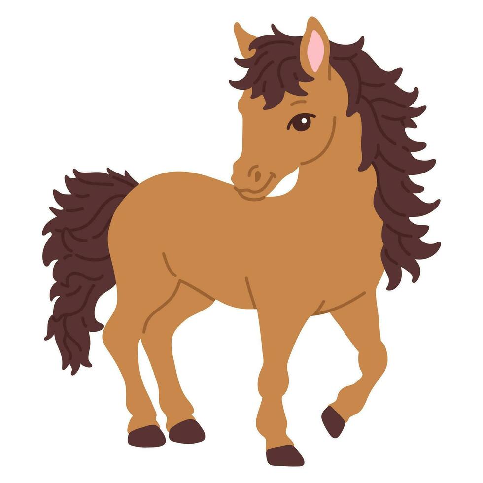 vector doodle horse