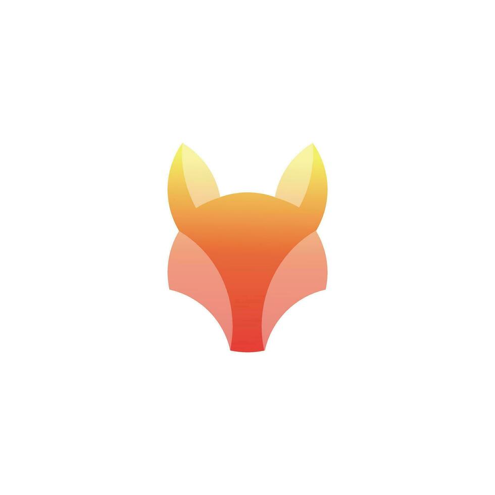 Abstract fox face logo vector