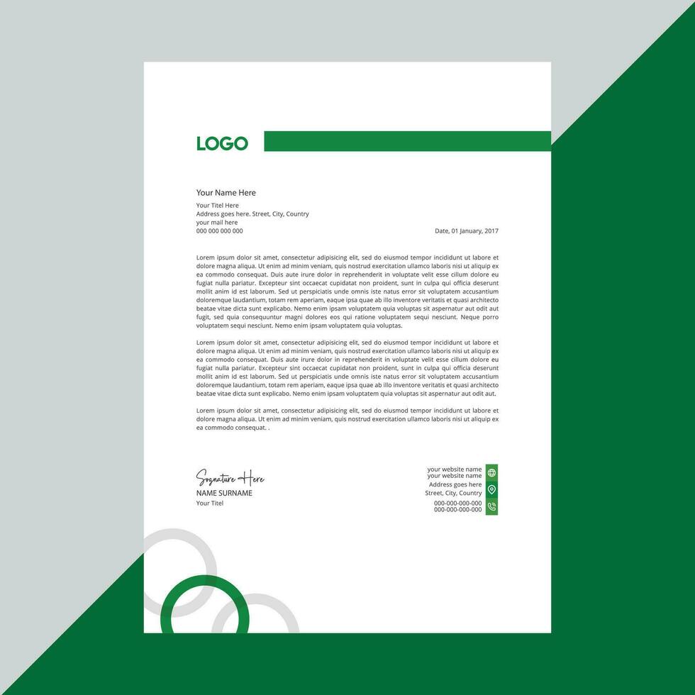 Modern corporate business letterhead template vector