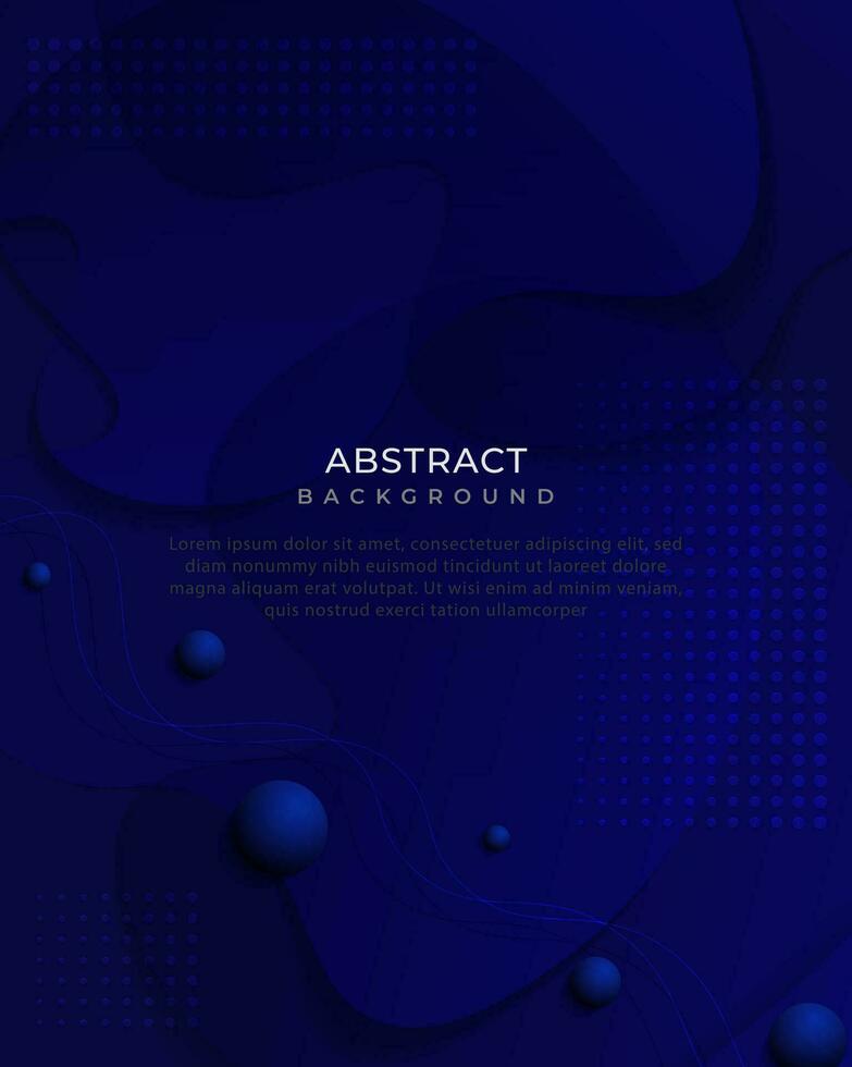 Dark blue gradient abstract background vector