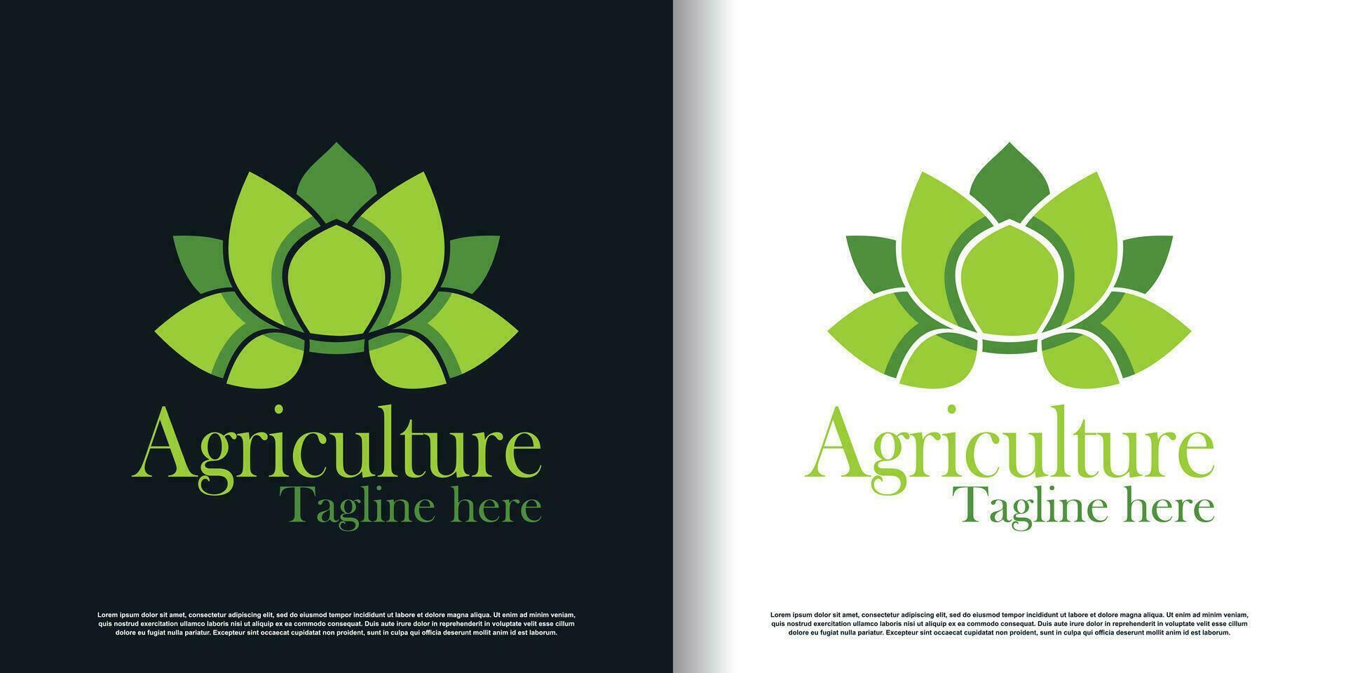 Agriculture logo design vector with creative concept premium vector