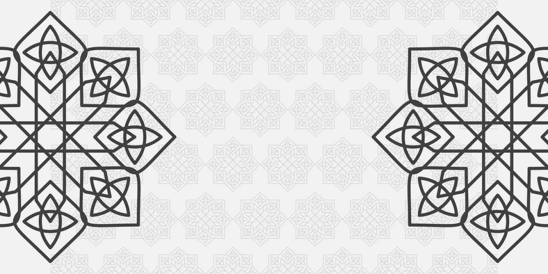 Islamic gray background, with beautiful mandala ornaments. vector template for banners, greeting cards for Islamic holidays.