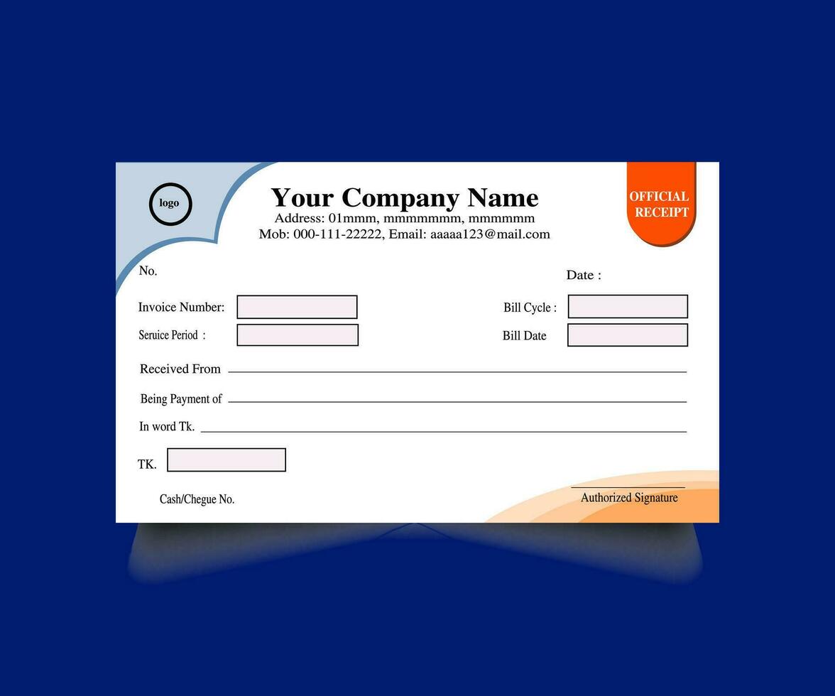 Receipt voucher Royalty free Vector design, financial receipt, Money payment bank check voucher.