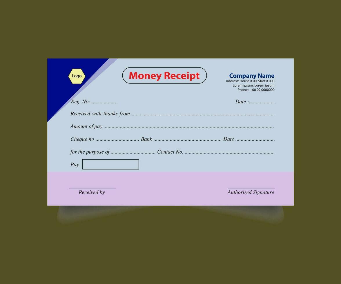 Receipt voucher Royalty free Vector design, financial receipt, Money payment bank check voucher.