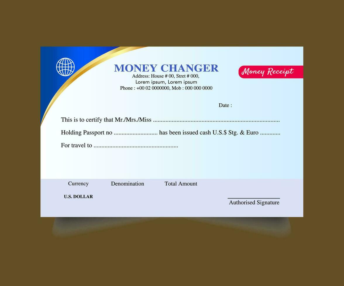 Receipt voucher Royalty free Vector design, financial receipt, Money payment bank check voucher.