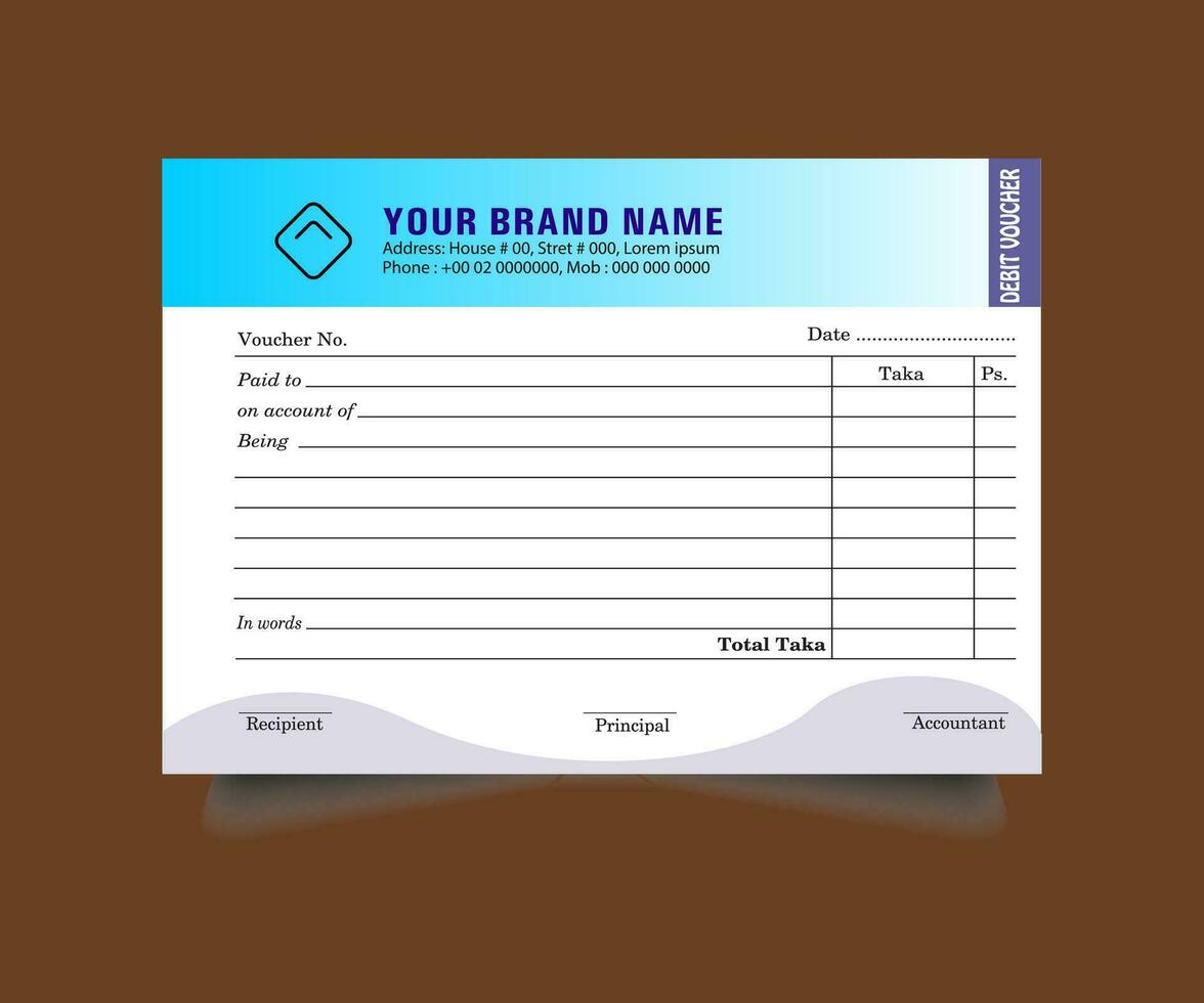 Journal Voucher, Debit and Credit Voucher, Bank Debit Voucher, Conveyance Voucher, Adjustment Voucher, Bill Voucher vector