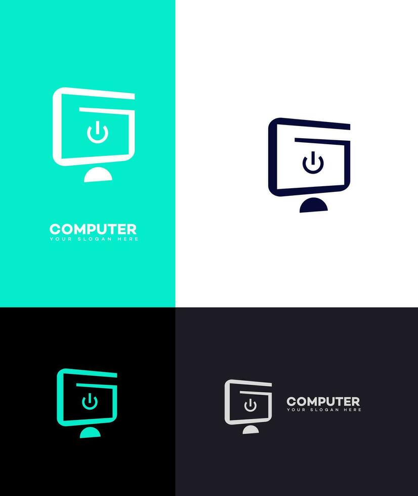 computer hardware logo Vector Template