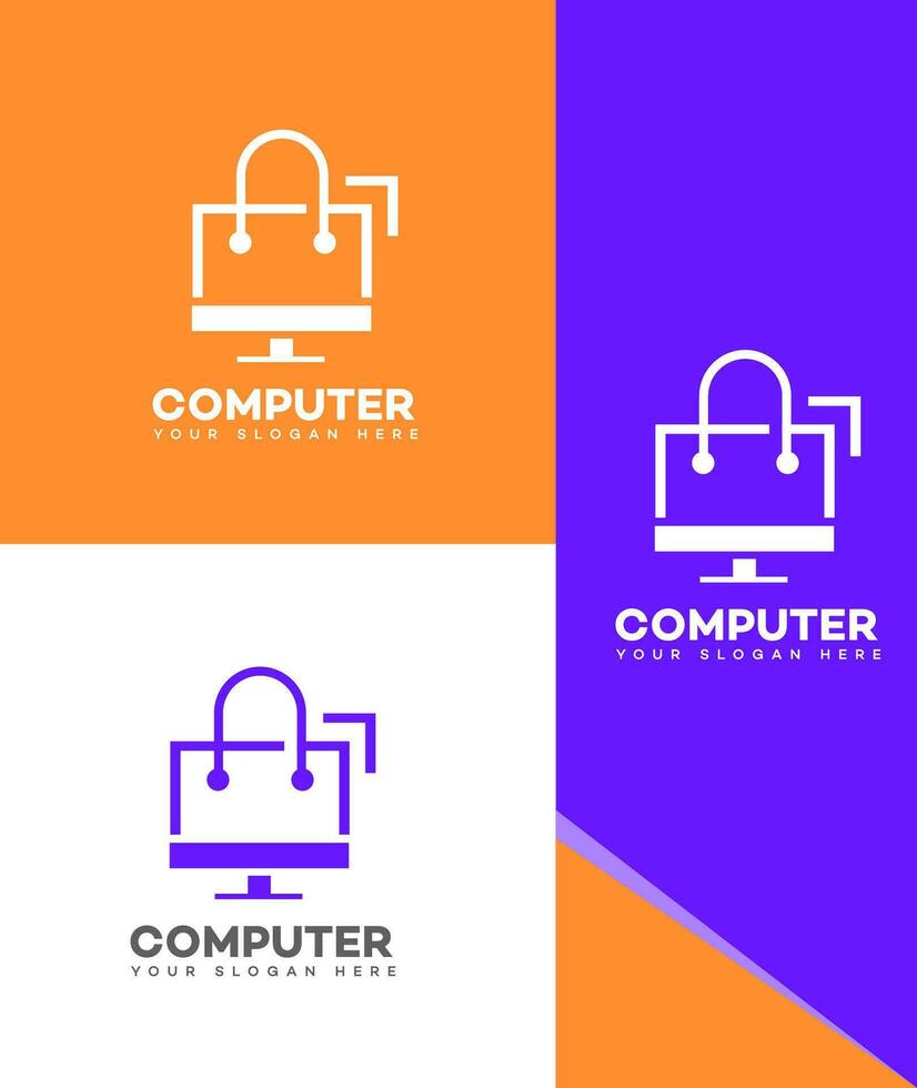 computer hardware logo Vector Template