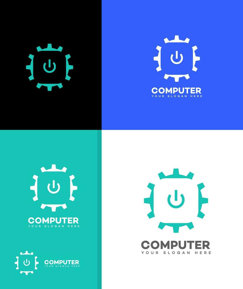 computer hardware logo Vector Template 36286385 Vector Art at Vecteezy