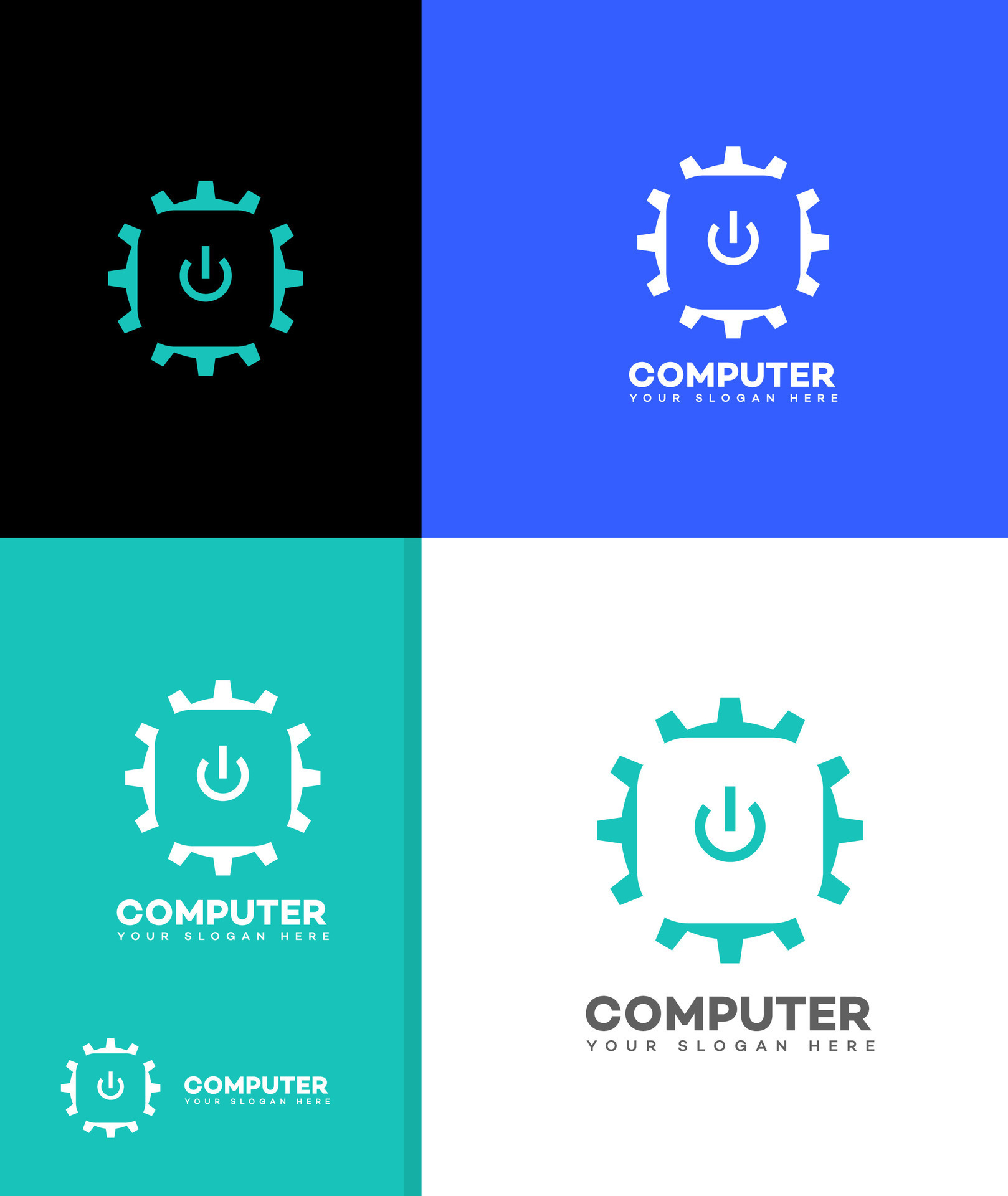 computer hardware logo Vector Template 36286385 Vector Art at Vecteezy