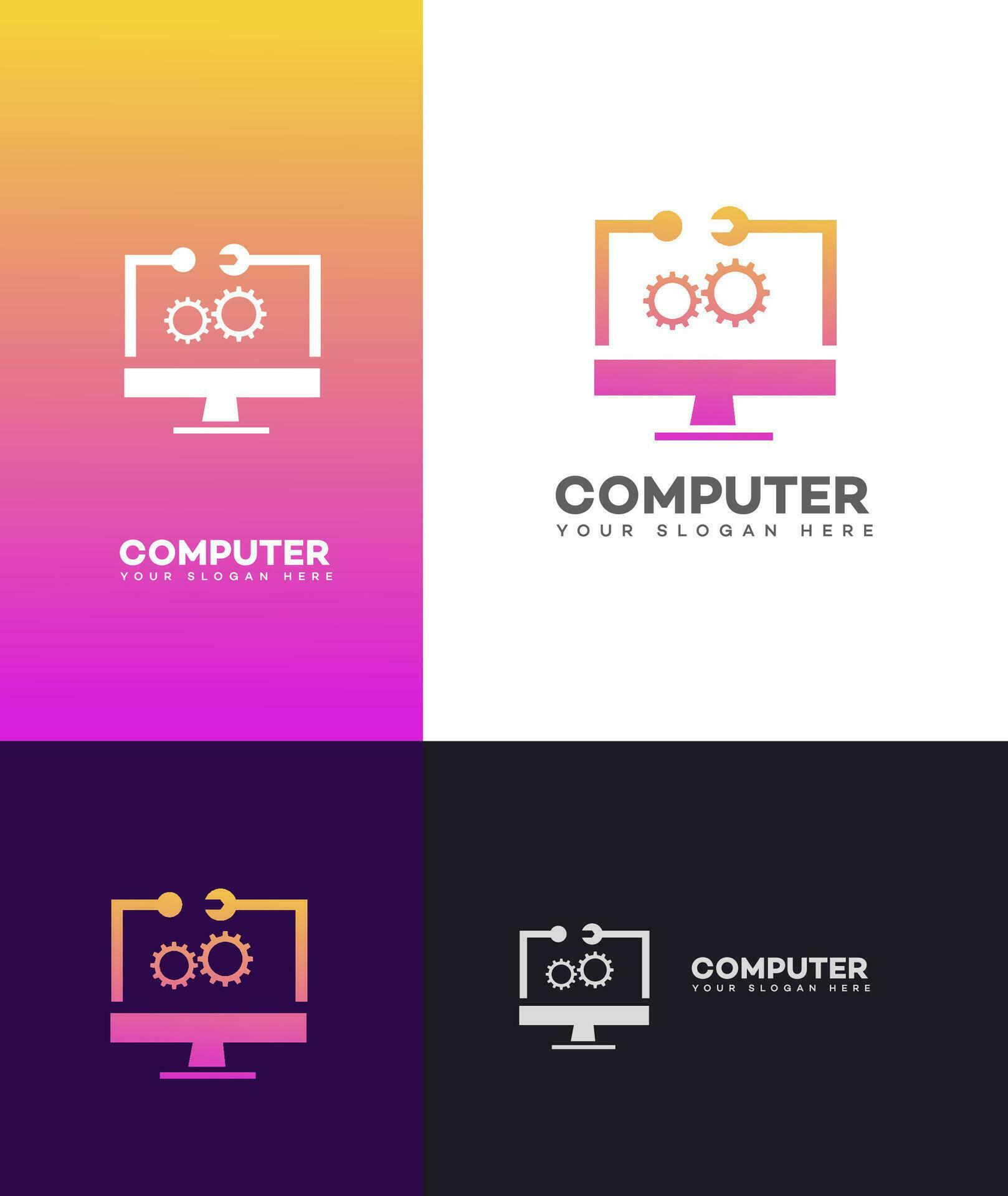 computer hardware logo Vector Template 36286386 Vector Art at Vecteezy