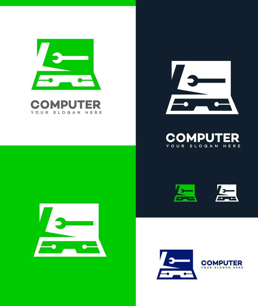 computer hardware logo Vector Template
