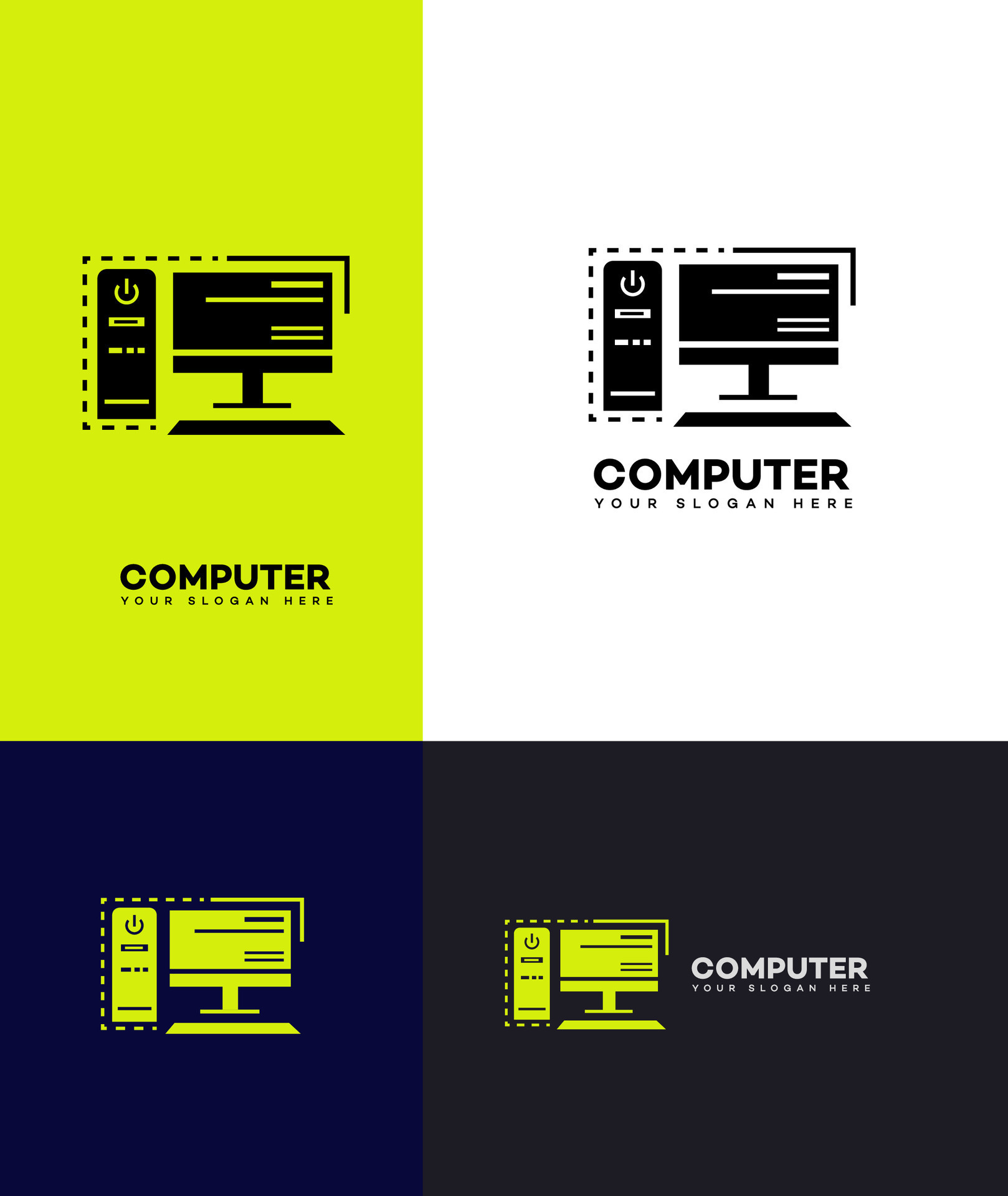 computer hardware logo Vector Template 36286401 Vector Art at Vecteezy