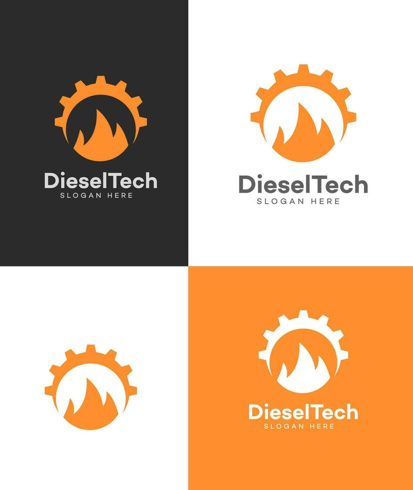 diesel tecnología logo vector