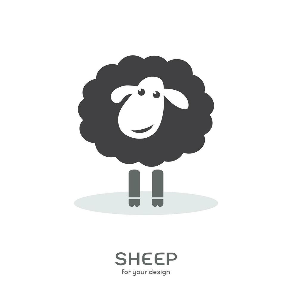 Vector of a sheep design on white background.