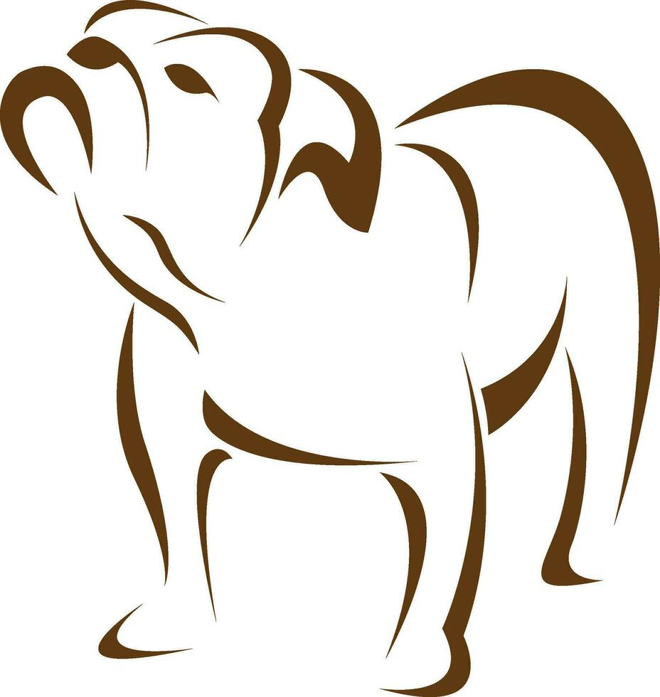 Vector of a bulldog on white background .