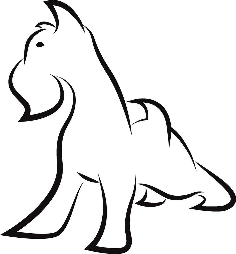 Vector of a Irish terrier dog on white background. Easy editable layered vector illustration.